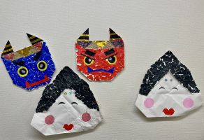 節分ちぎり絵
